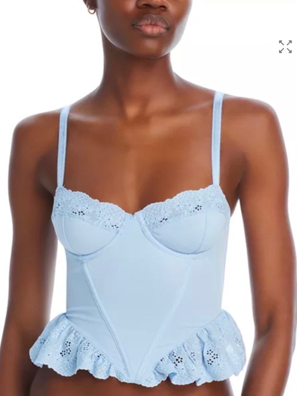 Honeydew Intimates Clementine Bustier Top Small light blue shade called Pisces